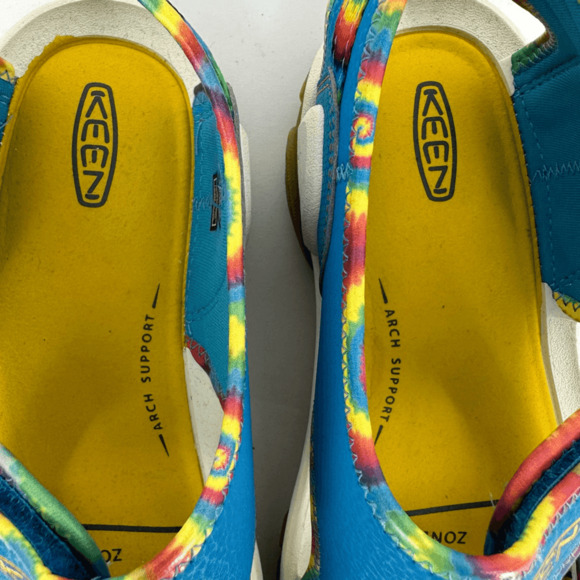 KEEN Knotch Creek Blue Tiedye Hook N Loop Sandals 1025650 Big Kids Size 5 - Picture 6 of 11